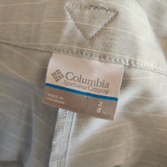 Columbia PFG Bermuda Shorts Hiking Activewear Fishing Womens Light Blue Summer - Picture 4 of 9